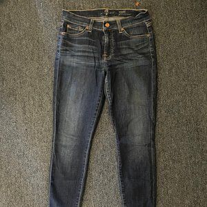 7 for all Mankind Gwenevere High-Waist Ankle Skinny Jeans, size 27